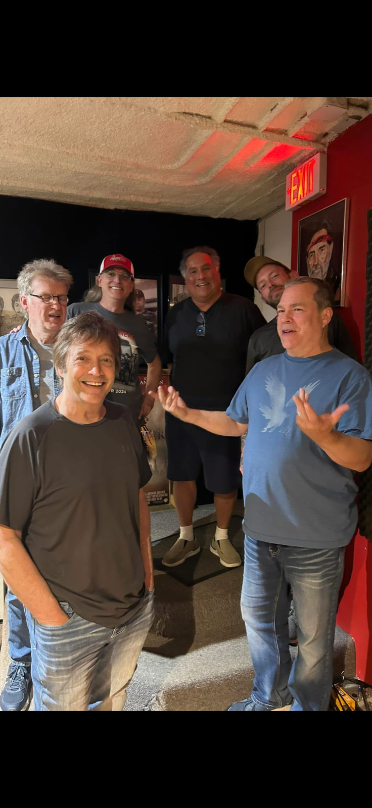 Musicians gathered after a 2025 recording session